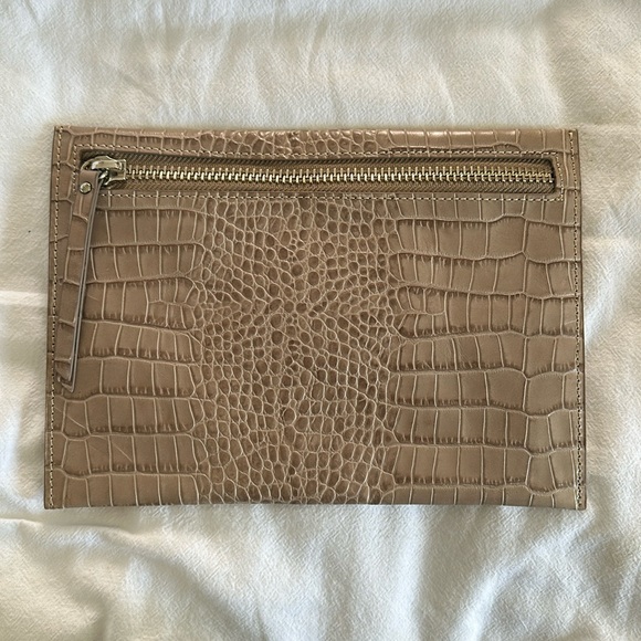 Tan Leather Clutch from Barneys New York - Picture 1 of 5